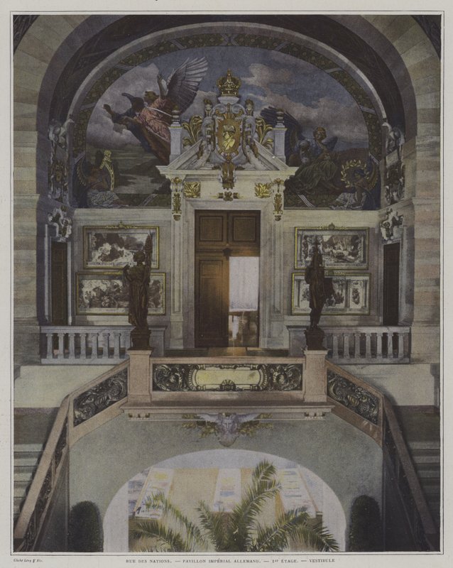 Interno del padiglione tedesco, Esposizione Universale 1900, Parigi da French Photographer