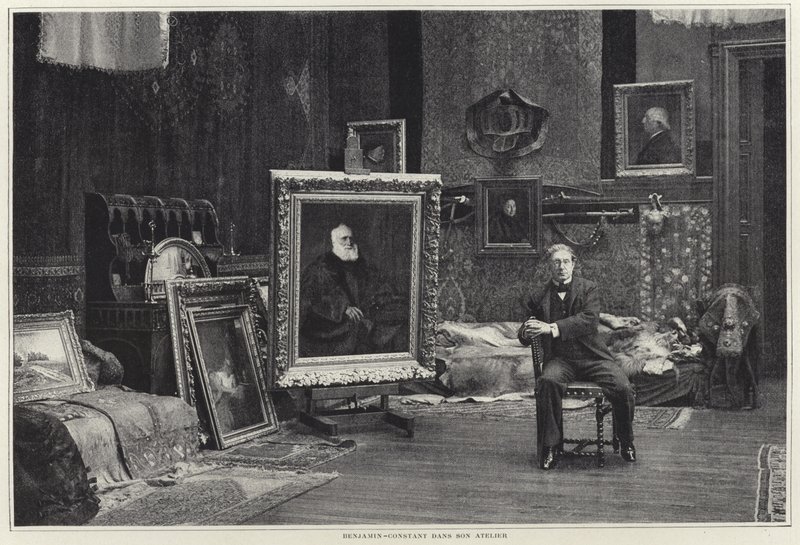 Jean-Joseph Benjamin-Constant nel suo atelier da French Photographer