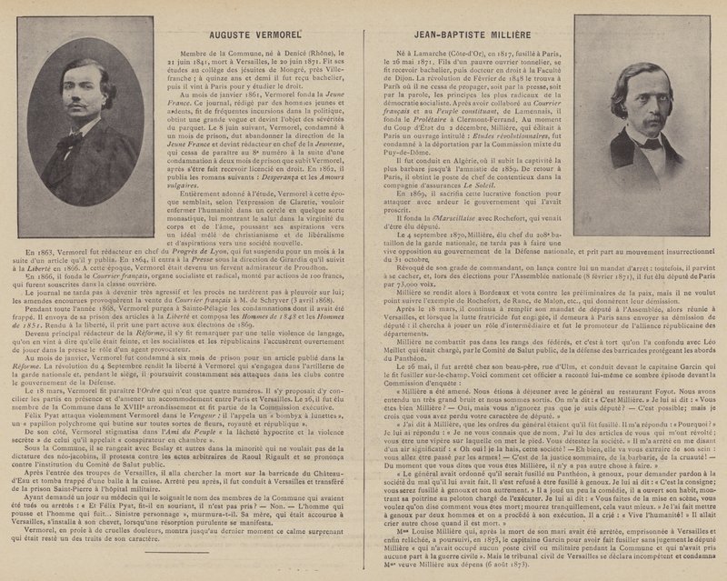 La Comune di Parigi, Auguste Vermorel, Jean-Baptiste Milliere da French Photographer