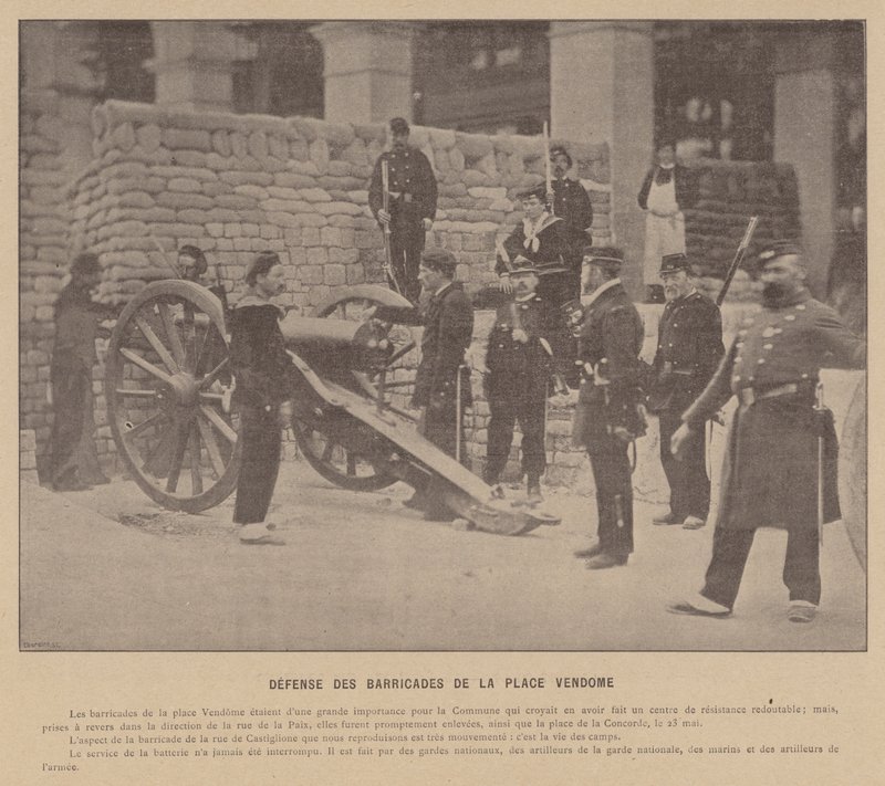 Difesa delle barricate di Place Vendôme da French Photographer