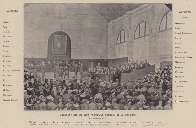 Giudizio dei diciassette principali membri della Comune, il 2 settembre 1871 da French Photographer
