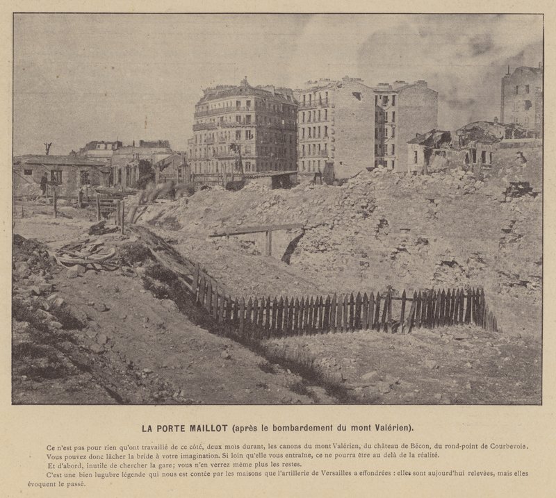 La Porta Maillot, dopo il bombardamento del Mont Valérien da French Photographer