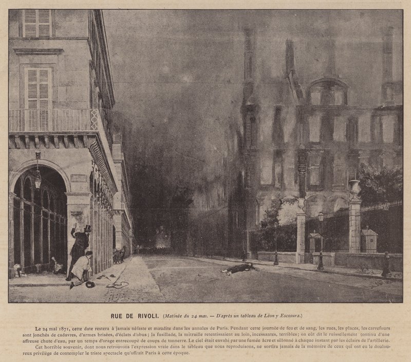 La Comune di Parigi, Rue De Rivoli, mattina del 24 maggio da French Photographer