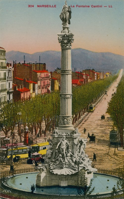 La Fontaine Cantini a Marsiglia. Costruita dallo scultore André Allar da French Photographer