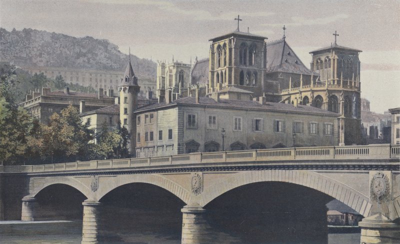 Lione, Arcivescovado, Cattedrale di San Giovanni e collina di Fourvière da French Photographer