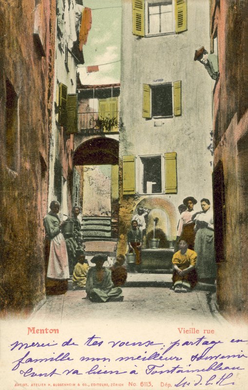 Menton, Francia, vecchia strada da French Photographer