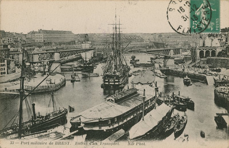 Porto militare a Brest, Francia da French Photographer