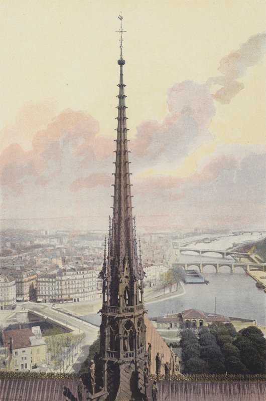Parigi, guglia di Notre-Dame, vista presa dalla Torre Sud da French Photographer