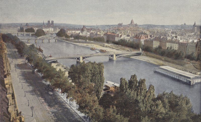 Parigi, la Senna, vista presa dal Padiglione di Flora da French Photographer