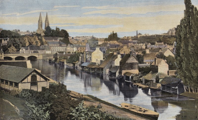 Saint-Lo, Vista generale presa dalle rive della Vire da French Photographer