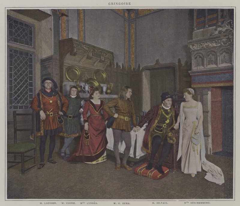 Scena da una produzione di Gringoire, di Théodore de Banville da French Photographer