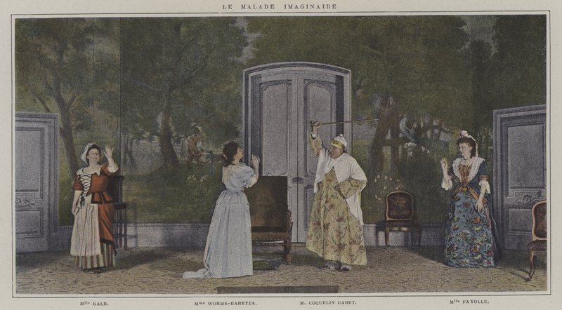 Scena da una produzione di Le Malade Imaginaire, di Moliere da French Photographer