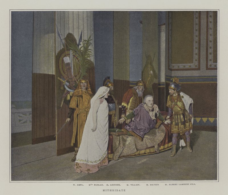 Scena da una produzione di Mithridate, di Jean Racine da French Photographer