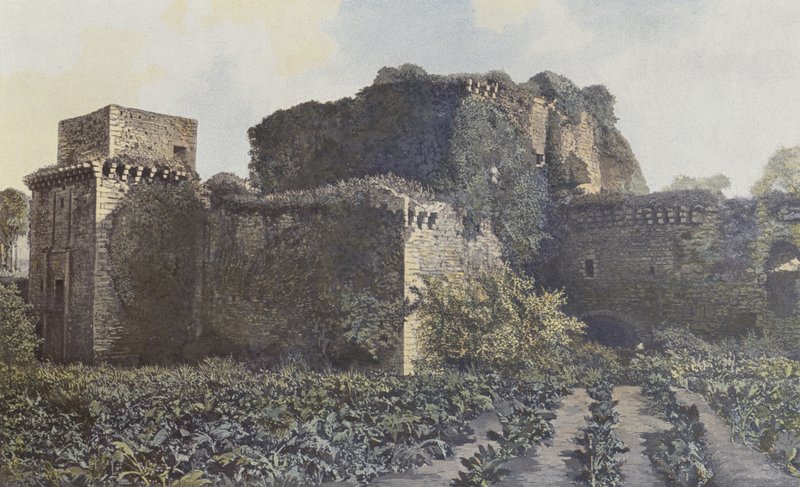 Tiffauges, Rovine del Castello, Vista dalla corte da French Photographer