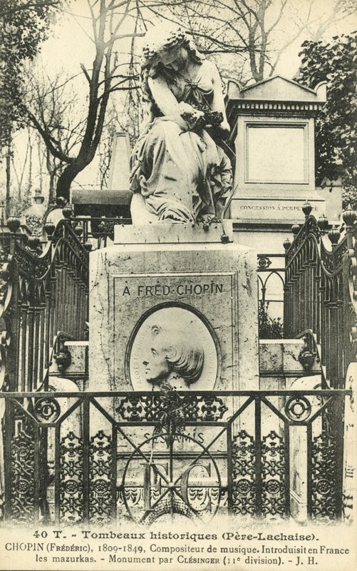 Tomba di Frederic Chopin, Cimitero di Père Lachaise, Parigi da French Photographer