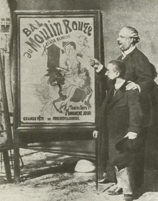 Toulouse-Lautrec con un direttore del Moulin Rouge, Parigi da French Photographer