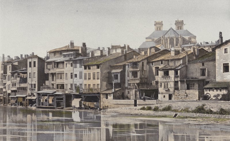 Verdun, Abside della Cattedrale, Vista presa dalla riva destra della Mosa da French Photographer