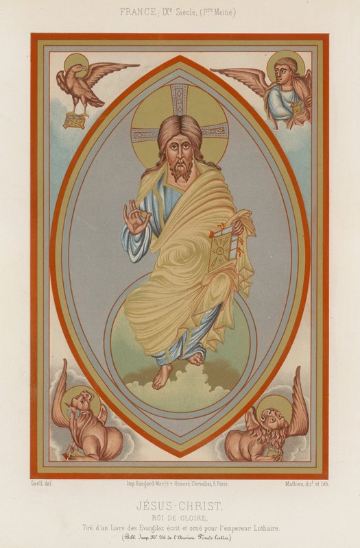 Una rappresentazione del IX secolo di Gesù Cristo da French School