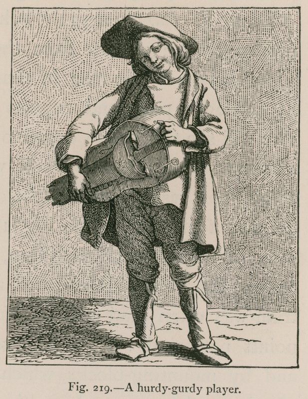 Un suonatore di organetto da French School