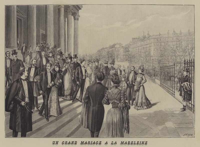 Un grande matrimonio alla Chiesa della Madeleine, Parigi da French School