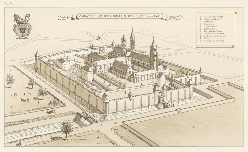 Abbazia di Saint Germain des-Prés, circa 1520 da French School
