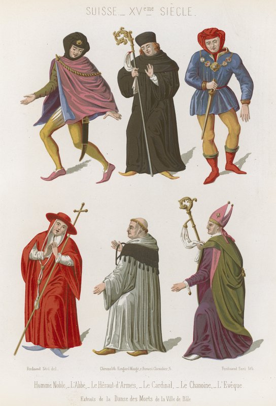 Abate, il Capo Araldo, Cardinale, Canonico e Vescovo da French School