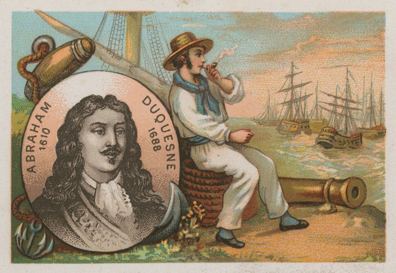 Abraham Duquesne, ufficiale navale ugonotto francese del XVII secolo da French School