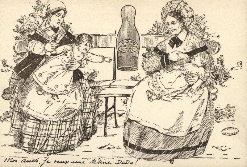 Pubblicità per un biberon da French School