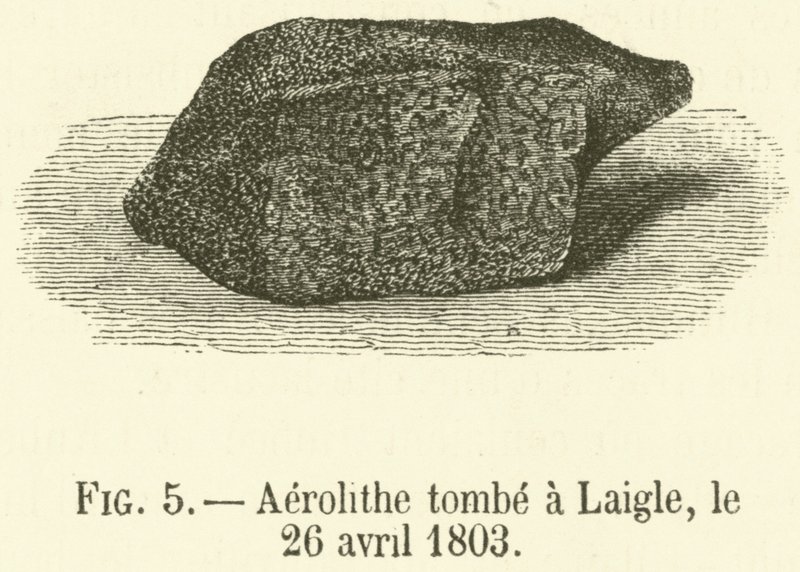 Aerolito caduto a Laigle, il 26 aprile 1803 (incisione) da French School