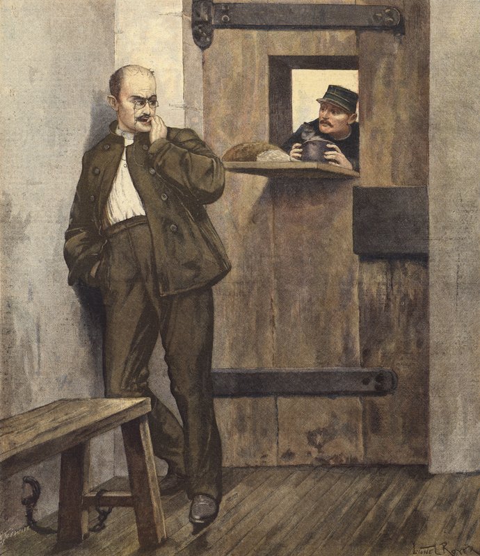 Alfred Dreyfus nella sua cella da French School
