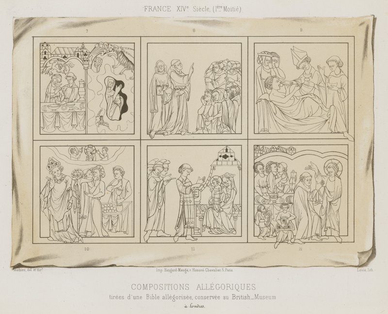Composizioni allegoriche da French School