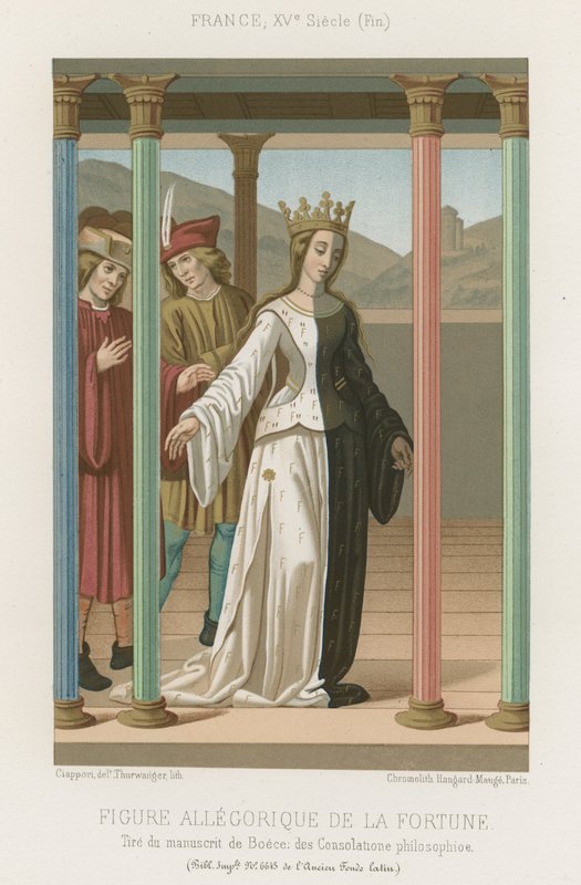 Figura allegorica della Fortuna da French School