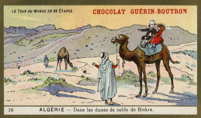 Tra le dune di sabbia di Biskra, Algeria da French School