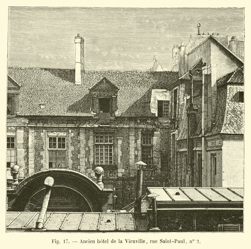 Antico hotel de la Vieuville, rue Saint-Paul, n. 2 da French School