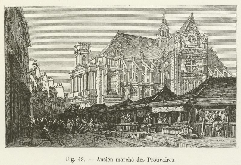 Antico mercato dei Prouvaires da French School