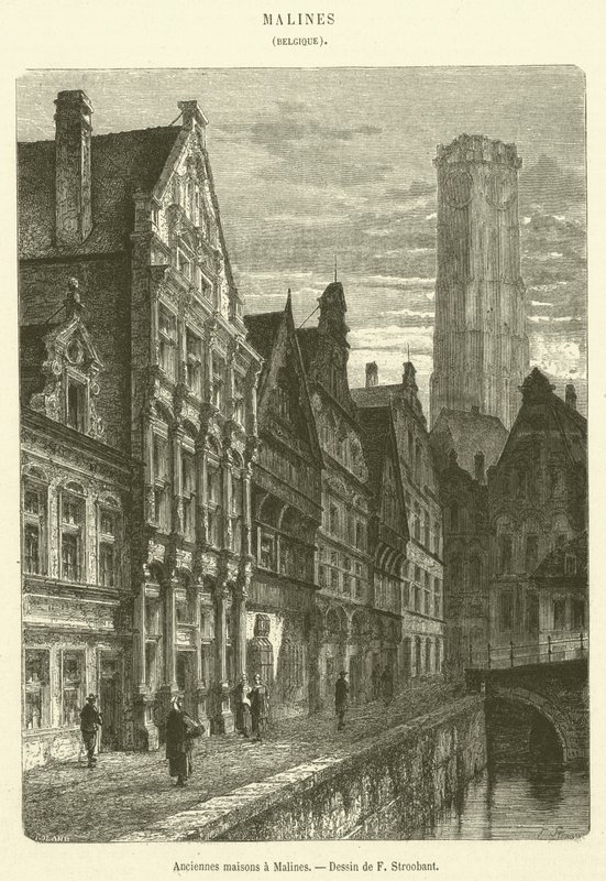 Antiche case a Malines da French School