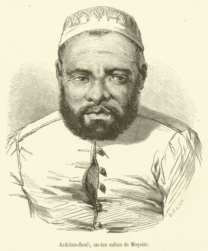 Ardrian-Souli, antico sultano di Mayotte da French School