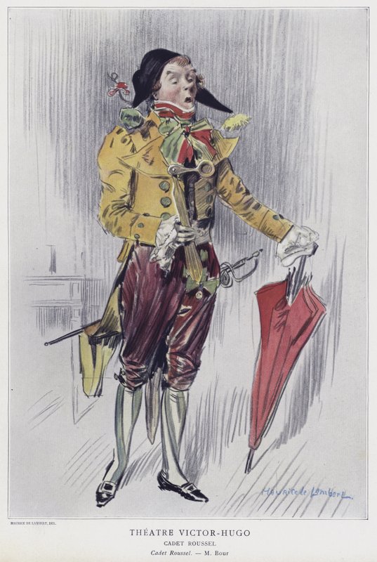 Armand Bour nel ruolo di Cadet Roussel, 1903 da French School