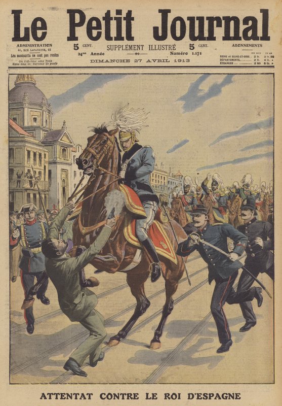 Tentativo di assassinio contro il re Alfonso XIII di Spagna da French School