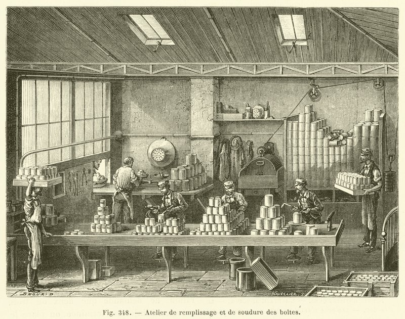 Officina di riempimento e saldatura delle scatole da French School
