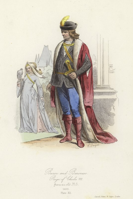 Barone e baronessa, regno di Carlo VIII di Francia da French School