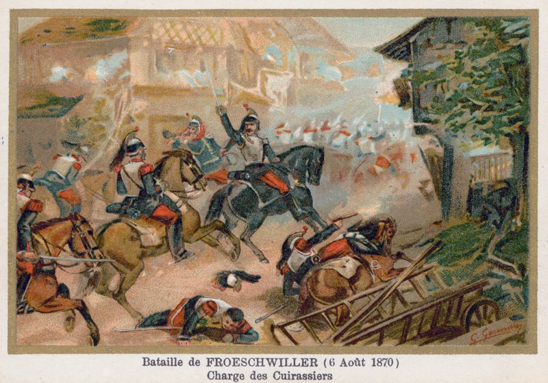 La battaglia di Froeschwiller, carica dei corazzieri da French School
