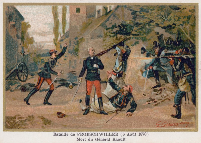La battaglia di Froeschwiller, la morte del generale Raoult da French School