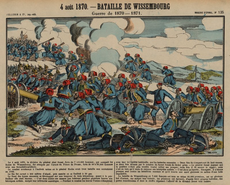 Battaglia di Wissembourg, guerra franco-prussiana, 4 agosto 1870 da French School