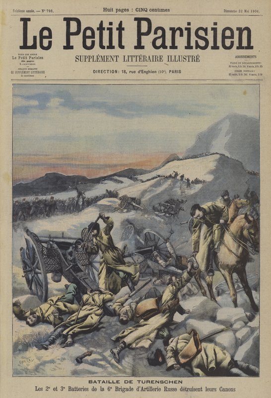 Battaglia del fiume Yalu, guerra russo-giapponese da French School