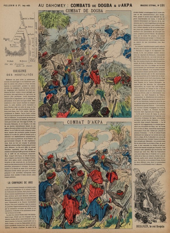 Battaglie di Dogba e Akpa, Dahomey, Seconda guerra franco-dahomeana, 1892 da French School