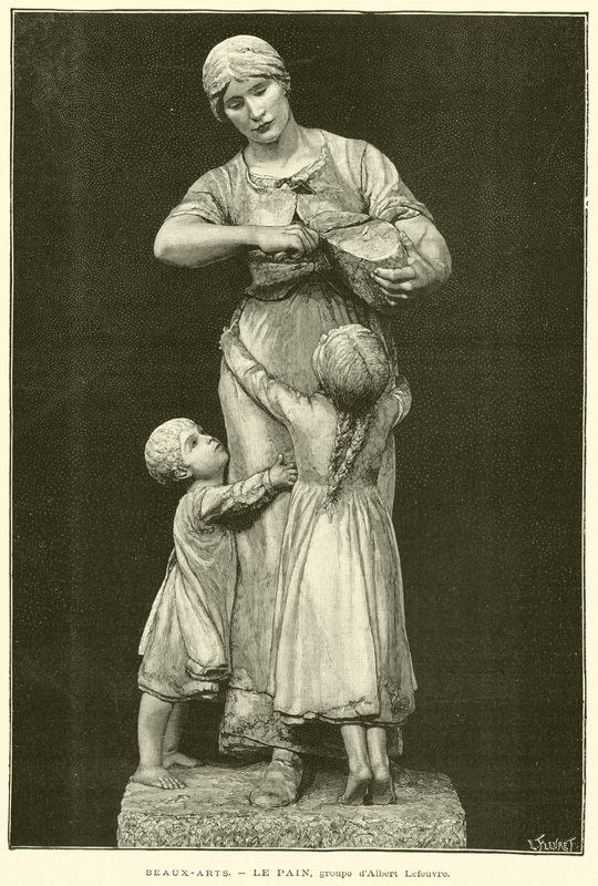 Belle Arti, Il Pane, gruppo di Albert Lefeuvre da French School