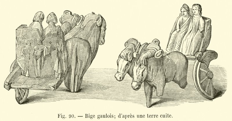 Biga gallica; secondo una terracotta da French School