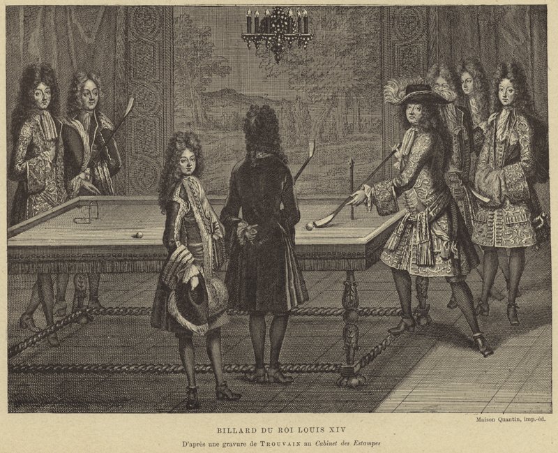 Tavolo da biliardo del re Luigi XIV di Francia da French School