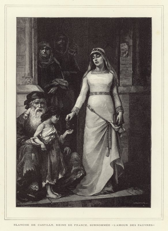 Bianca di Castiglia, Regina Consorte di Luigi VIII di Francia e madre di Luigi IX da French School